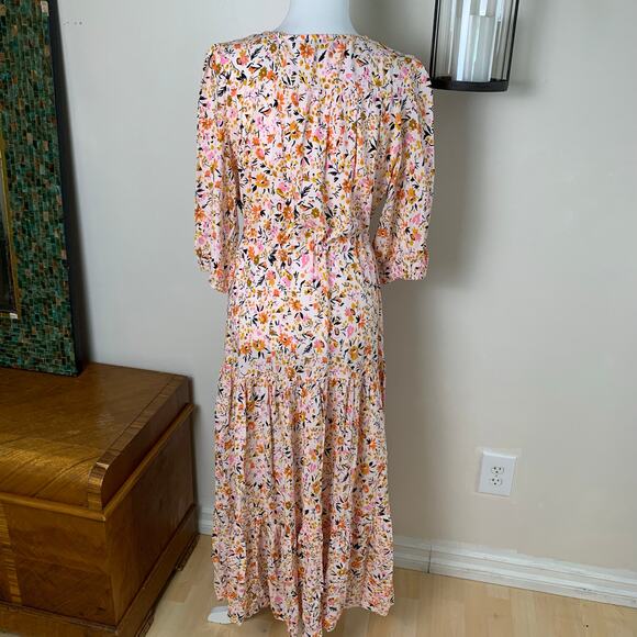 NEW Petal & Pup Size XL Women's Kelda Floral Maxi Dress Peach Coral Summer Boho - Picture 12 of 16